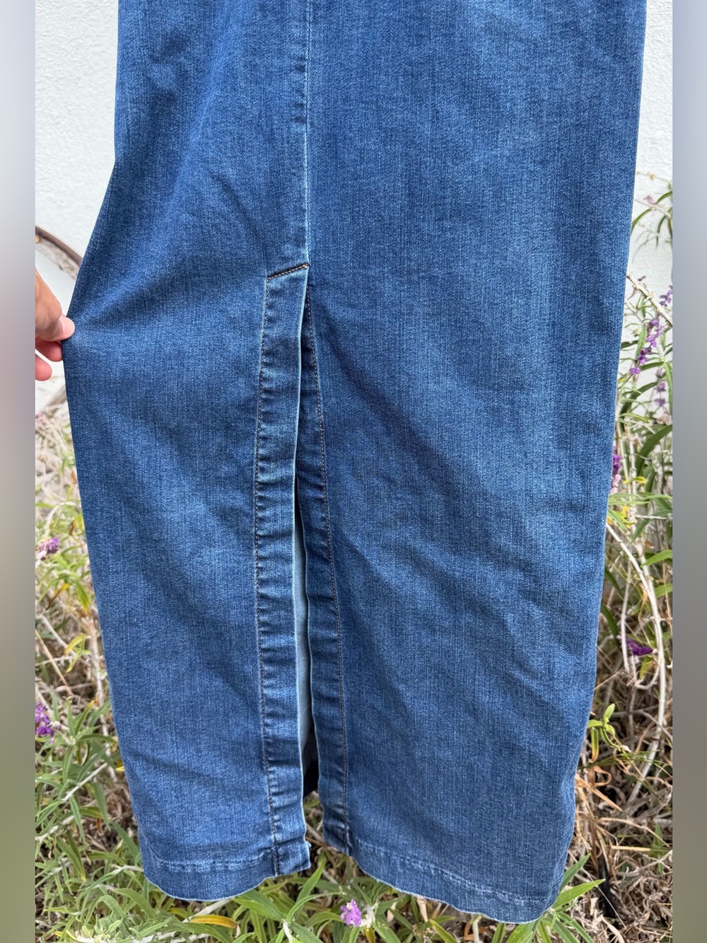 Reformation Fitted Blue Denim Kennedi Dress - Picture 10 of 12